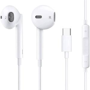 USB C Headphones for iPhone 17/17 Pro/16/16e/15 Pro Max/Plus, Type C Earbuds Wired Earphones (Microphone & Remote Control) Noise Cancelling for lPad Pro, Galaxy S23/S22/S21/Ultra Note10/20, Pixel