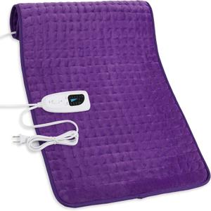Deepsoon Heating Pad,Electric Heating Pads for Back,Neck,Moist Heating Pad for Abdomen Shoulder Knee Legs,Dry/Moist Heat&Auto Shut Off,Mother's Day Birthday for Men and Women,Dark Purple,33x17 Inch