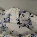 BLENCOT Womens Casual Square Neck Long Sleeve Boho Floral Midi Dress Print Side Split Dresses (Small)