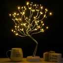 Alfanite Twinkling Tree Fairy Light Spirit Tree Lamp Bonsai Tree Light, Fairy Light Tree, Cute Room Decor Aesthetic Decor, Night Light Lamp, Twinkle Tree, (Silver Branches 108 LED)