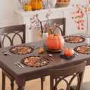 XCHI Fall Football Pumpkin Love Heart Flowers Plaid Round Placemats Set of 4 Table Mats for Party Home Kitchen Dining Table Decorations 14x14 Inch