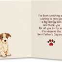 10 x Funny Father's Day Card for Dog Dad, Cute Fathers Day Gift from Doggy, Happy Fathers Day for Dog Owner, Humorous Father's Day Cards Gift for Dad