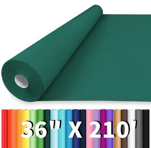 Vanhench 36" x 2520" (210') Green Solid Color Wrapping Paper, Art Construction Paper for Fathers Day, Birthday, Bouquet Flower Crafts Packing & Poster Bulletin Board Pack of 2