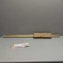 OLV Gold Double Curtain Rods for Windows 36 to 72 Inch(3 to 6 Feet),1 Inch Adjustable Dual Curtain Rod, Heavy Duty Double Drapery Pole with End Cap Design for Living Room, Bedroom, Farmhouse