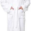 GOLD TEXTILES Premium Terry Cloth Robes for Man's Lightweight Bathrobe, Adjustable Towel Robe Belt with Collar S
