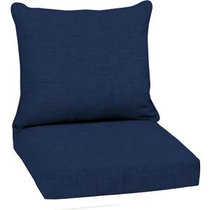 Arden Outdoor Deep Seat Cushion Set, 22 in x 24 in, Weather-Proof, Rain-Proof, Fade Resistant Patio Cushion Sapphire Blue Leala