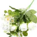 Zerodeko 4pcs Wedding Flower Bouquet Decor Artificial Daisy Arrangement for Home Party Realistic Faux Floral Bouquet for Wedding Decorations Easy Maintenance Elegance