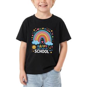 Toddler Last Day of School T-Shirt Kids Happy Last Day of School Shirt Funny Short Sleeve Tee Boys Girls Cotton 2-8T