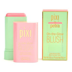 Pixi On-the-Glow Blush Stick in Fleur, Hydrating Tinted Moisture Stick for Cheeks and Lips with Ginseng, Aloe Vera and Fruit Extracts, Twist-Up Design, Paraben-Free, 19g / 0.6 oz