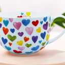 Large 24oz Coffee Cups Soup Mugs with Handles Traditional Large Cup Large Bone China Coffee Mugs Cup for Soups Cereals