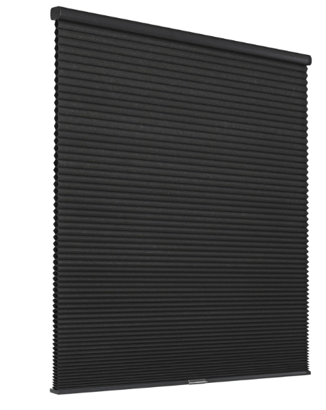 Joydeco Cellular Shades Blackout, Black Honeycomb Blinds for Windows Cordless, Free-Stop Cordless Shades for Windows Bedroom, Office, Living Room, Kitchen (48" W x 72" H) (48" W x 72" H Ready Made)