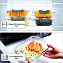 VERONES 10 Pack Glass Meal Prep Containers, Airtight Glass Lunch Containers, Stackable Glass Food Storage Containers Set with Lids,Exclusive of BPA,for Microwave, Oven, Freezer & Dishwasher,Grey