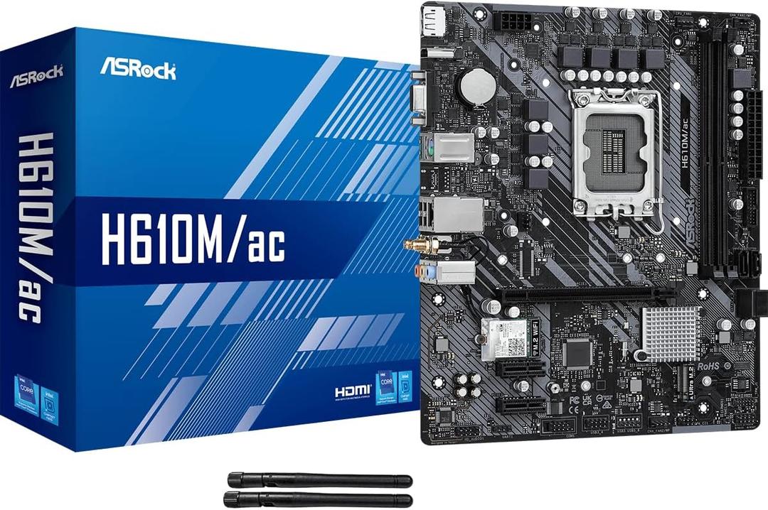 ASRock H610M/AC Supports 13th Gen & 12th Gen and Next gen Intel Core Processors (LGA1700)