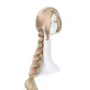 yuehong 47 inch Long Blonde Braided Wig Anime Weaving Wigs Heat Resistant Synthetic Fibers Costume Hair
