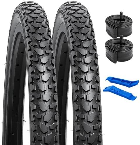 YUNSCM 2-PCS 22" Mountain Bike Tires 22 x 1.75/47-457 Compatible with 22X1.75 22x1.75 Bike Bicycle Tires(Y-673)