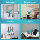 30 Small Hooks+40 Removable Strips, Clear Wire Utility Hooks with Adhesive Strips Damage-Free, No Tools Wall Hooks for Hanging Heavy Duty, Value Pack