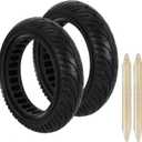 RUTU 8.5x2 Inch Solid Tire for Xiaomi m365 Electric Scooter for m365 pro/gotrax gxl V2/gotrax XR, 50/75-6.1 Scooter Wheels 8 1/2'' Front or Rear Replacement Solid Tires, Black 2 Pack