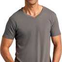 True Classic Mens V Neck T Shirts  Soft, Fitted Undershirts for Men Pack  Mens Undershirts  Cotton Blend, Tag-Free (XX-Large, Carbon)
