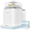 Papablic Bottle Washer Pro, Baby Bottle Washer & Sterilizer & Dryer, 4-in-1 Bottle Washer Sanitizer for Bottles, Pump Parts, & Baby Essentials - Quick & Clean with 60 Detergent Tablets (White)