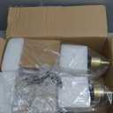 Green Table Lamp Set of 2,Small Glass Bedside Lamps Dimmable Boho Bedroom Lamp with Tulip Flower Lamp Shade,Gold Vintage Mid Century Modern Mini Nightstand Lamp for Bedroom Living Room