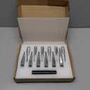 M12X1.5 Chrome Silver Wheel Spike Lug Nuts, 24 PCS Lug Nut Wheel Accessories with 1 Socket Key, Thread Spiked 4.4" Long Closed End Nuts Compatible with Camry Accord Impala