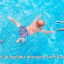 Water Gear Reusable Baby Swim Diaper - Soft and Designed to Keep Your Baby Comfortable - Eco-Friendly - Great to Wear When Learning How to Swim - Pink -Medium - 18-22 lb