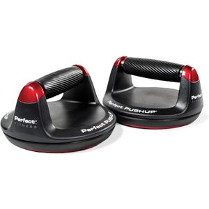 Perfect Pushup Elite - Rotating Handle Design with Steel Ball Bearings for Smooth, Effortless Handle Rotation - Ergonomic Grips, 8" Base & Textured, Non-Slip Bottom Treads - Supports up to 400lbs