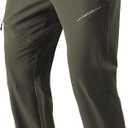 Men's Lightweight Hiking Pants Quick-Dry Waterproof Outdoor Cargo Pants with Stretchable Waist (Gray, XXL)