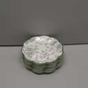 Kochorie 100 Pieces Sage Green Floral Paper Plates 9 Inches Disposable Green Flower Scalloped Plates Vintage Floral Dinner Dessert Decorative Plate for Wedding Baby Shower Birthday Party Supplies