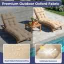 Outdoor Chaise Lounge Cushions 75.1x22.8x4.7 Inch, Waterproof Lounge Chair Cushions for Pool, Patio, Deck, Lawn, Fade Resistant Lounge Cushions for Outdoor Furniture, Beige, Set of 2