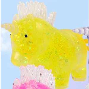 3 Pack Unicorn Stress Relief Balls | Squishy Dough Ball for Party Favors and Adults, Animal Squish Stress Balls for Vase Filler and Home Decoration | Stretch, Pull, Squishy Squeeze Stress Ball 
