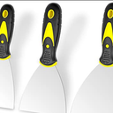 Putty Knife, 3Pcs Spackle Knife Set ( 3, 4, 5 in), Stainless Steel Paint Scraper, Taping Knife Tool for Repairing Drywall, Removing Wallpaper, Applying Putty, Plaster, Cement, Adhesive