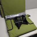 Extra Large Heated Cat House for Outside, Elevated Waterproof Outdoor Cat House Weatherproof for Winter, Insulated Outdoor Cat Shelter with Escape Doors and Heating Pad for Multiple Cats, Green