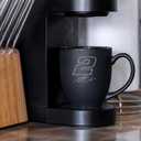Rico Industries NASCAR Racing Pick Your Driver 15oz Laser Engraved Matte Black Ceramic Bistro Mug - For Hot or Cold Drinks