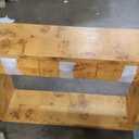 bali & pari Netra Real Burl Wood Console Table, 3-Drawer, Orange Mappa