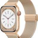 Zedoli Magnetic Metal Band Milanese Loop Compatible with Apple Watch Bands 40mm 41mm 38mm 42mm 44mm 45mm 46mm 49mm Women Men,Stainless Steel Strap for iWatch Band Series SE 11 10 9 8 7 6 5 4 3 2 Ultra