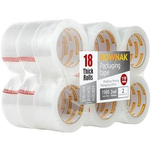 Amazon.com: ROWNAK Clear Packing Tape 18 Rolls - Heavy Duty Packaging Tape 2.0mil Thick, 2.0 in. Wide x 110 Yards - Strong Adhesive, Silent, Reliable Package Tape for Home Office Shipping Moving Sealing : Office Products