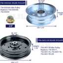 3 Pack 918-06980 Spindle Assembly with 756-04511B 756-05034A Idler Pulley Replaces 618-06980 918 06980 for Cub Cadet 50 Inch Deck ZT1 50, ZT2 50, Z550, RZT-L50, Troy Bilt Mustang Xp 50 Mowers