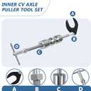 Inner CV Axle Puller Tool Set with 5/8"-18 Slide Hammer & Adapter Front Wheel Drive Axle Puller Slide Hammer Set