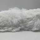 1 Pc Barn Recycled Fluffy Faux Fur Throw Blanket White 45" x 60"