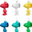 Hallmark Keepsake Christmas Ornaments 2023, The Peanuts Gang Snoopy, Glass Ornament, Set of 6, Gifts for Peanuts Fans