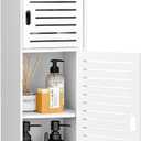 Bathroom Storage Cabinet,Small Floor Cabinet,Multifunctional Side Organizer Rack Stand Table, White
