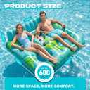 HLDIRECT Inflatable Pool Float for Adults, 61"71" Pool Lounger Floats for 2 Person, Sun Tanning Floats Raft with Drink Holder & Backrest, Water Float Tanning Pool for Swimming Pool, Lake, River