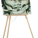Studio Designs Wood A-Frame Tripod Display Easel Stand  Adjustable Wooden Art Stand for Canvas, Painting, Signage, Posters, Wedding Dcor & Event Displays, Natural