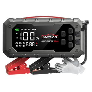 10-in-1 Car Jump Starter with Air Compressor, 8000A 160PSI Jump Starter Jump Box(All Gas/14L Diesel), PD65W Charging Battery Jumper Starter Portable Jumper Cable with 160W DC, Gloves, Lights