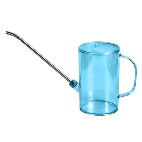 Plastic Watering Can - Small with Long Spout - 1/4 Gallon - 34 Oz - Blue