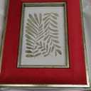 Kathfly 1 Pcs Red Velvet Picture Frame 4 x 6 Inch Vintage Photo Frame with Gold Metal Edge Horizontal & Vertical Mount for Poster Artwork Puzzles Tabletop Wall Display Christmas Home Office Decor