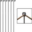 42" Inch, Single Rope Poles/Stakes for Creating a Rope Border Around Flower beds, Trees, Garden Paths, walkways, Fountains - 12 Pieces