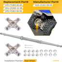 M MATI Rear Axle Shaft & Wheel Hubs Kit for Yamaha Warrior 350 YFM350X B-anshee 350 YFZ350 1987-2004 3GD-25381-00-00 1PE-F53K0-00-00