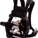 YBEKI Pro-Grade SPD Spin Bike Pedals and Straps/Toe Clip for Indoor Exercise Cycling & Spin Peloton/Schwinn/Sunny/Bikes Compatible, 9/16" Axle with Sealed Bearings, Pack of 2 